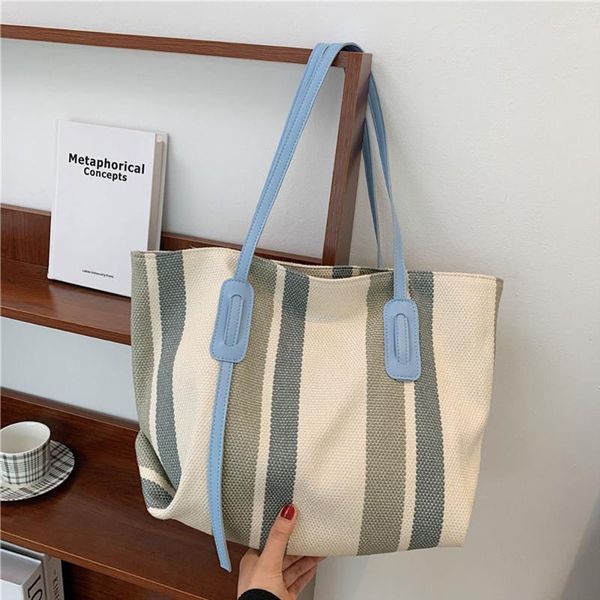 evening bags simple canvas shoulder for women large capacity striped handle bag female shopping handbag reusable daily storage totes
evening bags simple canvas shoulder for women large capacity striped handle bag female shopping handbag reusable daily storage totes