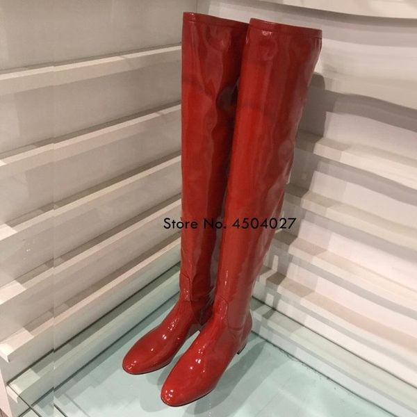 boots size 35-42 red patent leather over the knee women chunky heel thigh high woman shoes long bota feminina, Black
boots size 35-42 red patent leather over the knee women chunky heel thigh high woman shoes long bota feminina, Black
