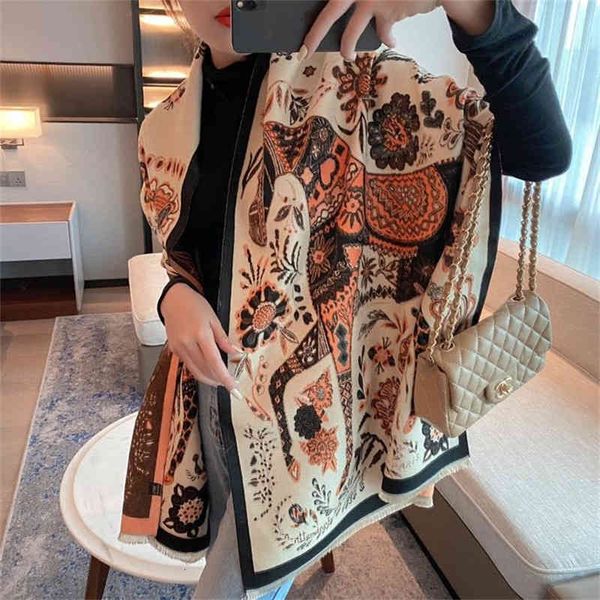 shawl scarf female autumn and winter horse flower imitation cashmere warm long net red live broadcast bib, Blue;gray
shawl scarf female autumn and winter horse flower imitation cashmere warm long net red live broadcast bib, Blue;gray