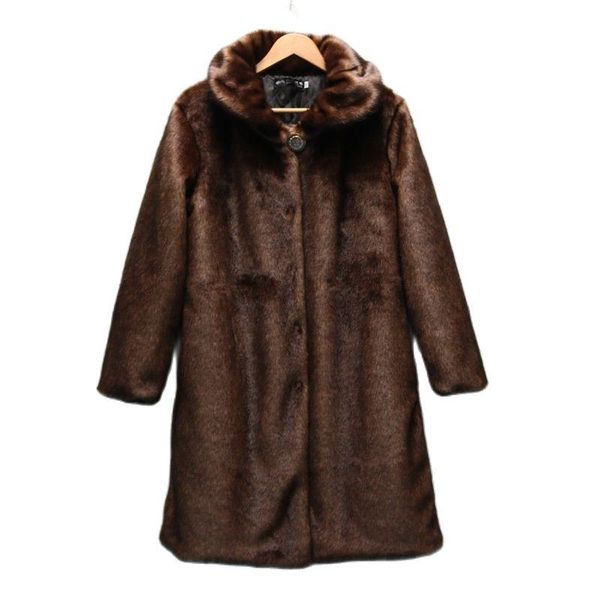 women's fur & faux s-9xl fashion winter clothing plus size female long overcoat women middle-aged mink coat, Black
women's fur & faux s-9xl fashion winter clothing plus size female long overcoat women middle-aged mink coat, Black