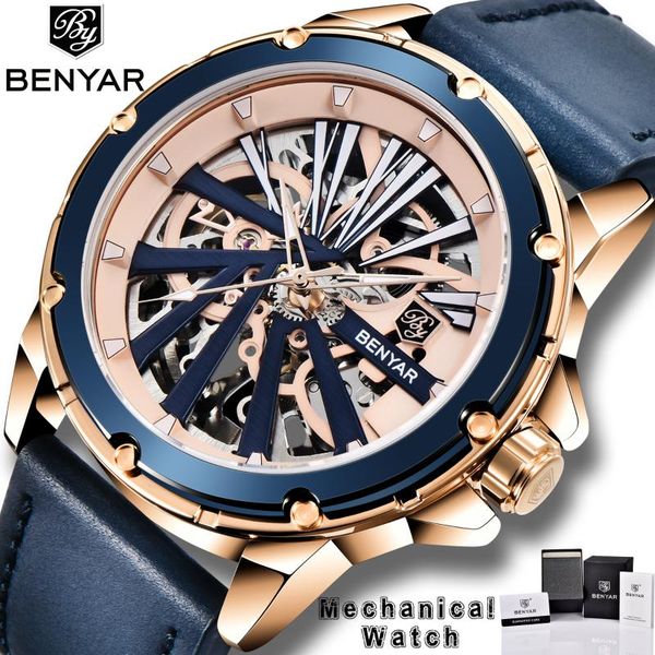 wristwatches benyar fashion casual waterproof watches 2021 mechanical genuine leather men's skeleton dial watch relogio masculino, Slivery;brown
wristwatches benyar fashion casual waterproof watches 2021 mechanical genuine leather men's skeleton dial watch relogio masculino, Slivery;brown