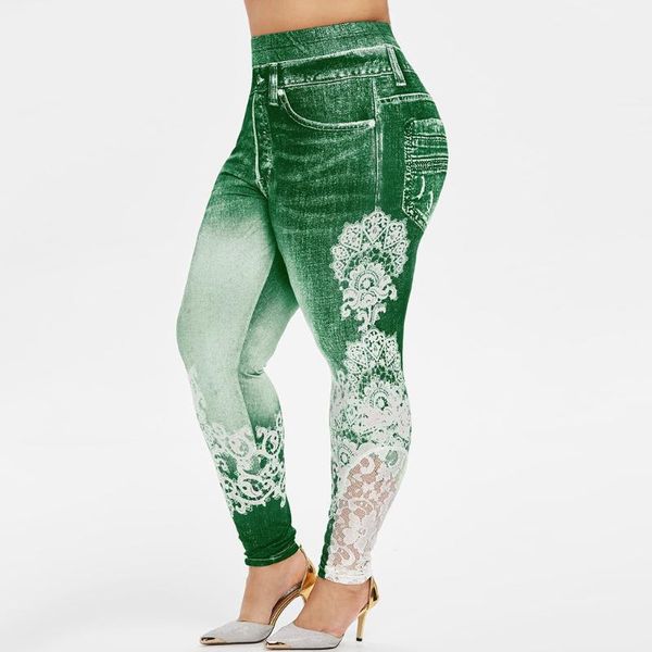 women's leggings printed false denim short women jeans high waist breeches capri pants super elastic jeggings plus size #t2g, Black
women's leggings printed false denim short women jeans high waist breeches capri pants super elastic jeggings plus size #t2g, Black