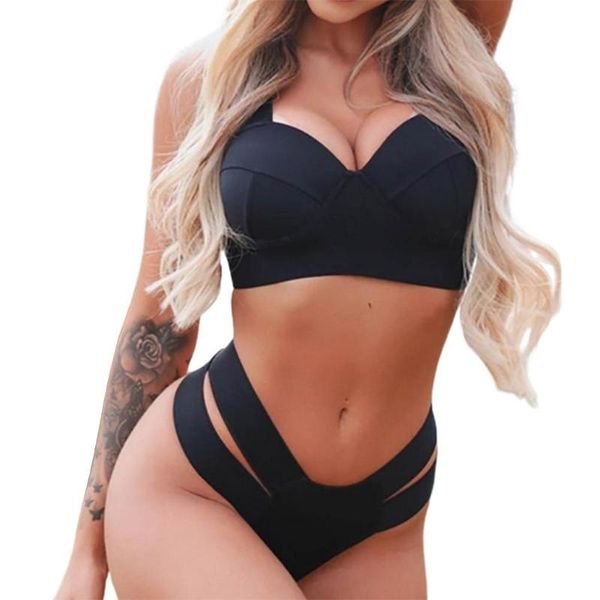 women's swimwear womens summer bikini 2 piece swimsuit beachwear bathing suits high-waisted steel braces and chest pad, White;black
women's swimwear womens summer bikini 2 piece swimsuit beachwear bathing suits high-waisted steel braces and chest pad, White;black