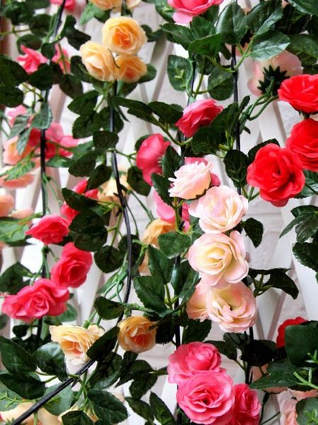 decorative flowers & wreaths artificial rose garland vines hanging wedding party arch garden decoration
decorative flowers & wreaths artificial rose garland vines hanging wedding party arch garden decoration