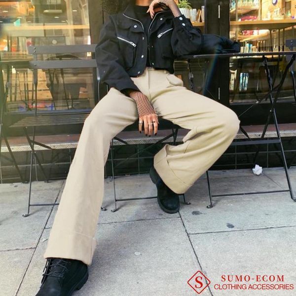fashion women's high waist casual wide leg long ol style pants streetwear trousers lady relaxed fit all day straight pant & capris, Black;white
fashion women's high waist casual wide leg long ol style pants streetwear trousers lady relaxed fit all day straight pant & capris, Black;white
