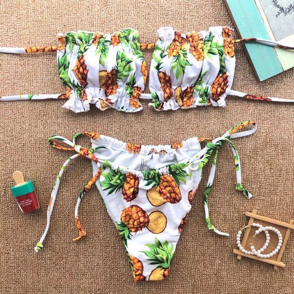 2021 pineapple print strapless bikini female swimsuit women swimwear two-pieces bikini set bandeau bather bathing suit k2412
2021 pineapple print strapless bikini female swimsuit women swimwear two-pieces bikini set bandeau bather bathing suit k2412