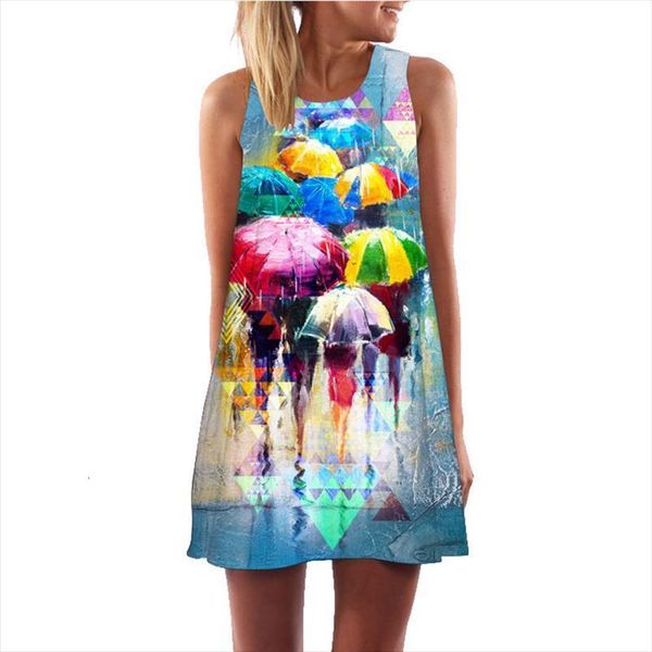 summer casual sleeveless loose floral women dress print mini plus size woman clothing vestidos, Black;gray
summer casual sleeveless loose floral women dress print mini plus size woman clothing vestidos, Black;gray