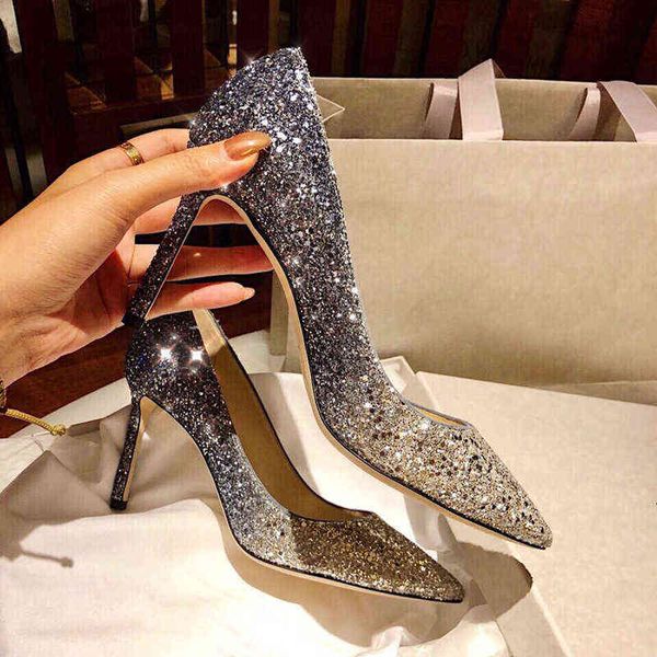 women's shoes bridal wedding 2022 style usually can wear sequin net red and sier pointed high heel's thin heels, Black
women's shoes bridal wedding 2022 style usually can wear sequin net red and sier pointed high heel's thin heels, Black