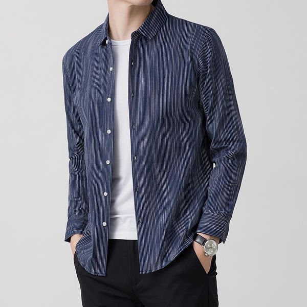 men's casual shirts 2021 autumn long sleeve mens cotton fashion striped slim fit shirt male brand clothing, White;black
men's casual shirts 2021 autumn long sleeve mens cotton fashion striped slim fit shirt male brand clothing, White;black