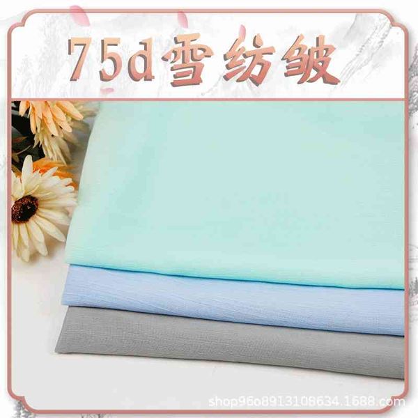 75d chiffon wrinkled elegant hanfu large sleeve shirt spring and summer fashion women's dress fabric, Black;white
75d chiffon wrinkled elegant hanfu large sleeve shirt spring and summer fashion women's dress fabric, Black;white