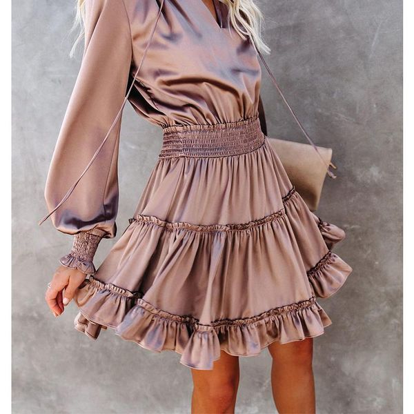 casual dresses women long-sleeved round neck solid color vestidos elegant 2021 summer fashion dress outfit, Black;gray
casual dresses women long-sleeved round neck solid color vestidos elegant 2021 summer fashion dress outfit, Black;gray