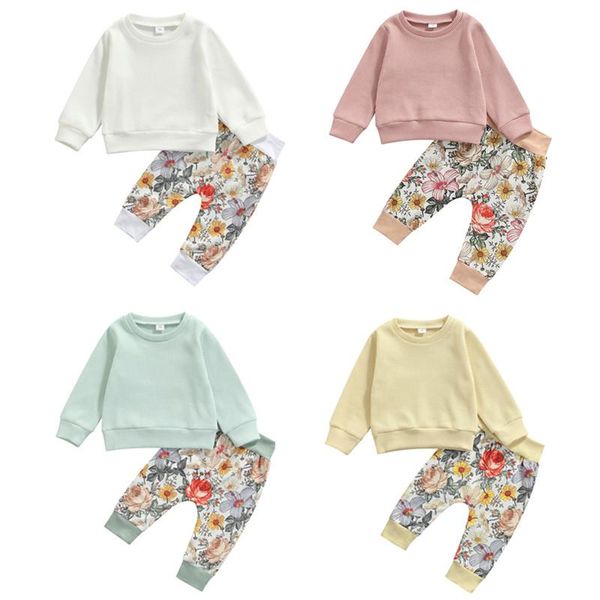 clothing sets cute baby girls spring fall two-piece clothes set, solid color pullover sweatshirt and floral pattern trousers, 0-24month, White
clothing sets cute baby girls spring fall two-piece clothes set, solid color pullover sweatshirt and floral pattern trousers, 0-24month, White