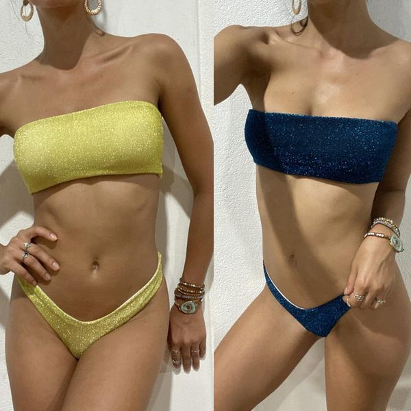 women's swimwear womens female bandeau thong lamella fabric tube high waist bikini 5 colors blinking swimsuit, White;black
women's swimwear womens female bandeau thong lamella fabric tube high waist bikini 5 colors blinking swimsuit, White;black