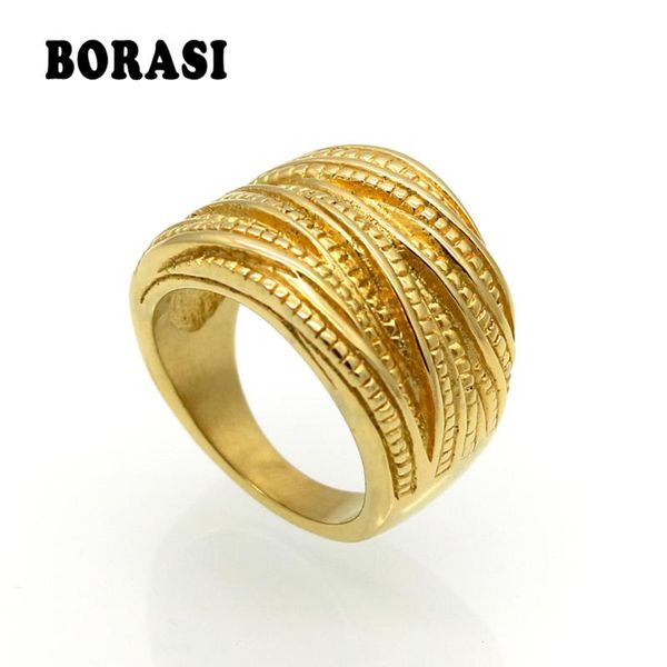 cluster rings borasi arrival female luxury genuine stainless steel jewelry gold color multilayer wedding for women, Golden;silver
cluster rings borasi arrival female luxury genuine stainless steel jewelry gold color multilayer wedding for women, Golden;silver