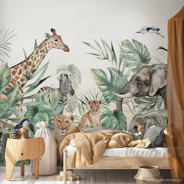 wallpapers custom size tropical safria animals lion elephant 3d wallpaper wall paper mural watercolor stickers for children room home decor
wallpapers custom size tropical safria animals lion elephant 3d wallpaper wall paper mural watercolor stickers for children room home decor