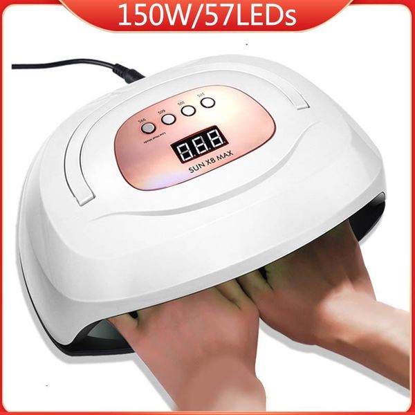 nail dryers sunx8 max 150w uv led lamp for light gel nails professional dryer polish art salon manicure tools
nail dryers sunx8 max 150w uv led lamp for light gel nails professional dryer polish art salon manicure tools