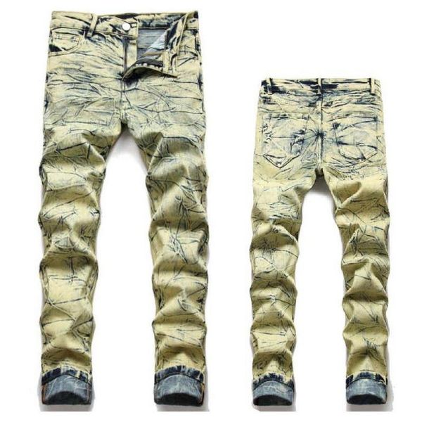 men's ripped jeans fashion motorcycle pant ripped tights tie dye denim pants, Blue
men's ripped jeans fashion motorcycle pant ripped tights tie dye denim pants, Blue