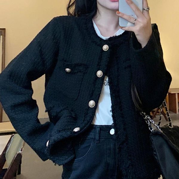 women's jackets black small fragrance coat for women in spring and autumn winter 2021 french style man temperament celebrity high, Black;brown
women's jackets black small fragrance coat for women in spring and autumn winter 2021 french style man temperament celebrity high, Black;brown