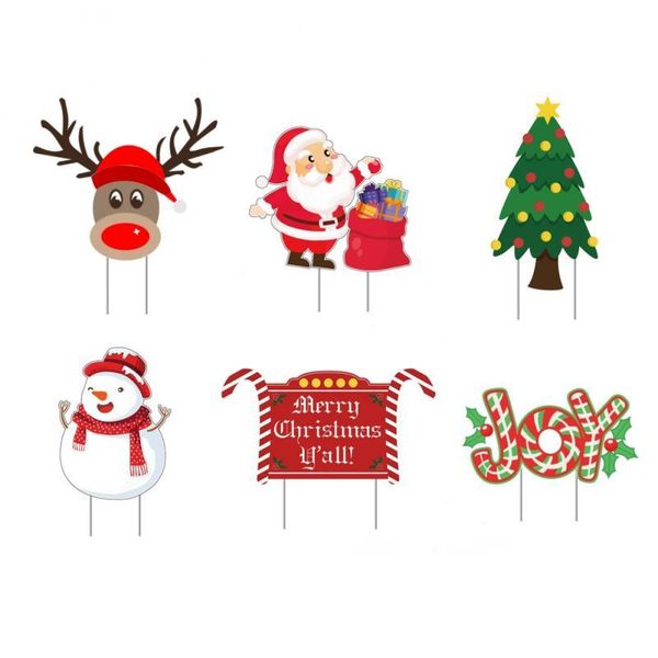 party decoration 6pcs christmas plastic sign household front yard ornament outdoor garden weather proof decor accessories with stake
party decoration 6pcs christmas plastic sign household front yard ornament outdoor garden weather proof decor accessories with stake