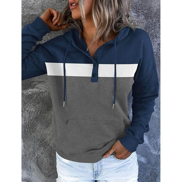 women's hoodies & sweatshirts drawstring female long sleeve button casual 2021 autumn winter pullover loose oversized streetwear, Black
women's hoodies & sweatshirts drawstring female long sleeve button casual 2021 autumn winter pullover loose oversized streetwear, Black