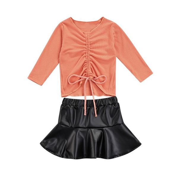 clothing sets 2pcs toddler baby girls solid color clothes set, spring fall long sleeve v-neck drawstring + pu leather ruffle short skir, White
clothing sets 2pcs toddler baby girls solid color clothes set, spring fall long sleeve v-neck drawstring + pu leather ruffle short skir, White