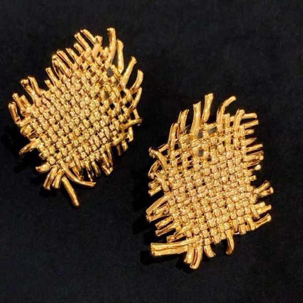 designer retro versatile texture geometry hyperbole metal woven gold plated stud earrings for women z83, Golden;silver
designer retro versatile texture geometry hyperbole metal woven gold plated stud earrings for women z83, Golden;silver