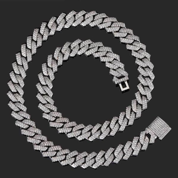 bangle jewelry hip hop 14mm diamond cuba necklace double row micro zircon strip hiphop chain, Black
bangle jewelry hip hop 14mm diamond cuba necklace double row micro zircon strip hiphop chain, Black