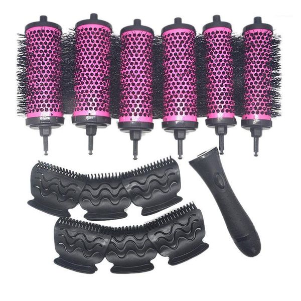 6pcs/set 3 sizes detachable handle hair roller brush with positioning clips aluminum ceramic barrel curler comb hairdresser brushes1, Silver
6pcs/set 3 sizes detachable handle hair roller brush with positioning clips aluminum ceramic barrel curler comb hairdresser brushes1, Silver