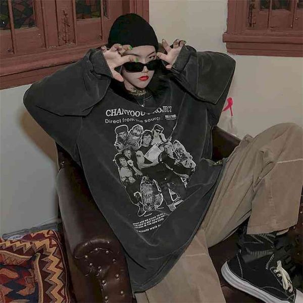 gray sweatshirt high street hong kong style harajuku retro female loose large size oversize o-neck capless pullover trend 210819, White
gray sweatshirt high street hong kong style harajuku retro female loose large size oversize o-neck capless pullover trend 210819, White