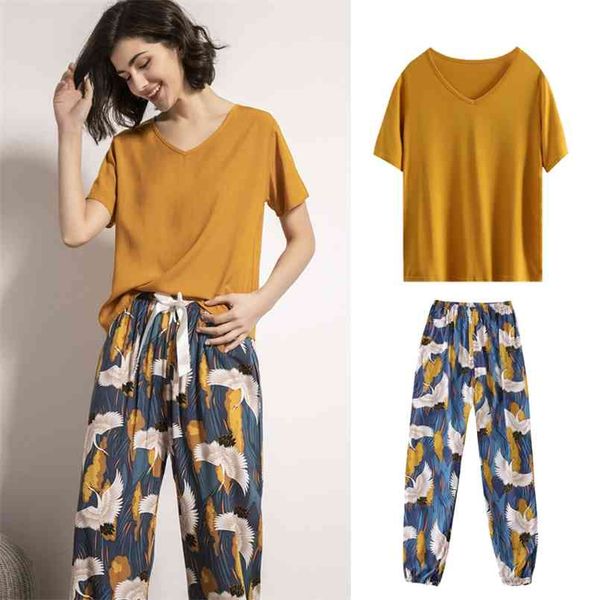 japanese style kimono pyjamas cotton women's pajamas set 2pcs t-shirt trousers summer loungewear sleepwear crane harajuku 210809, Black;red
japanese style kimono pyjamas cotton women's pajamas set 2pcs t-shirt trousers summer loungewear sleepwear crane harajuku 210809, Black;red