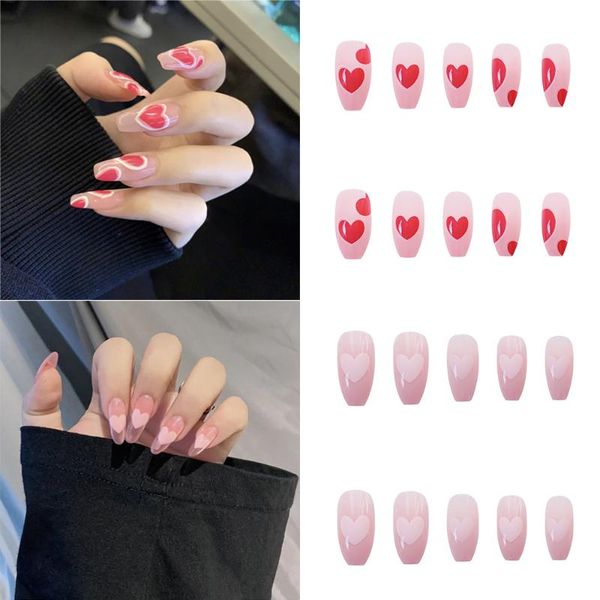 false nails 24pcs/set love heart ballerina full cover artificial coffin fake acrylic nail art tips manicure tool, Red;gold
false nails 24pcs/set love heart ballerina full cover artificial coffin fake acrylic nail art tips manicure tool, Red;gold