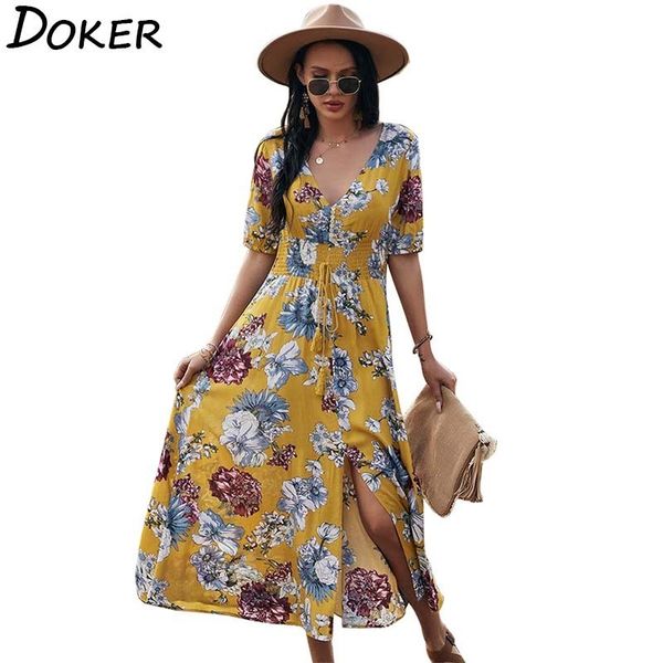 floral long dresses for women fashion v neck short sleeve plus size ladies casual boho beach dress summer vestidos 210423, Black;gray
floral long dresses for women fashion v neck short sleeve plus size ladies casual boho beach dress summer vestidos 210423, Black;gray