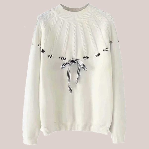 women's sweaters japan style sweater spring autumn korean fashion temperament casual simple twist weaving striped webbing round neck 3m, White;black
women's sweaters japan style sweater spring autumn korean fashion temperament casual simple twist weaving striped webbing round neck 3m, White;black