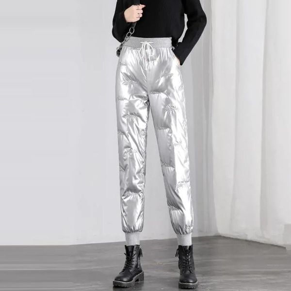 women's pants & capris fashion glossy down streetwear women winter harem elastic drawstring high waist sweatpants plus size baggy trous, Black;white
women's pants & capris fashion glossy down streetwear women winter harem elastic drawstring high waist sweatpants plus size baggy trous, Black;white