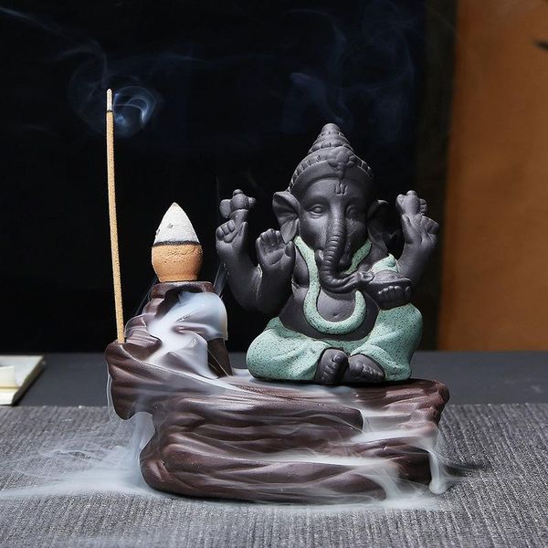 fragrance lamps 1* ceramic backflow incense burner elephant buddha figurine base home diy decors
fragrance lamps 1* ceramic backflow incense burner elephant buddha figurine base home diy decors