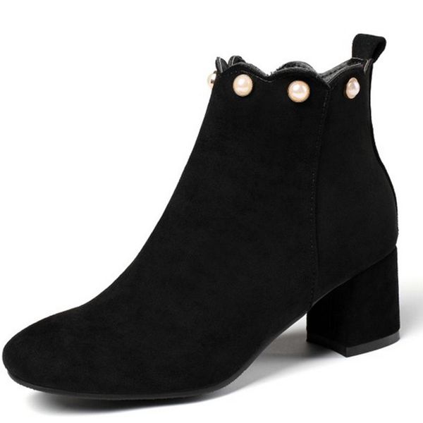 boots 2021 flock fashion square high heel autumn winter women shoes casual round toe warm fur zipper ankle size 34-43, Black
boots 2021 flock fashion square high heel autumn winter women shoes casual round toe warm fur zipper ankle size 34-43, Black