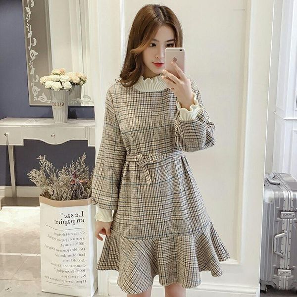 casual dresses long sleeve dress women high waist patchwork winter knee-length chic turtleneck loose elegant slender vintage fashion teens, Black;gray
casual dresses long sleeve dress women high waist patchwork winter knee-length chic turtleneck loose elegant slender vintage fashion teens, Black;gray