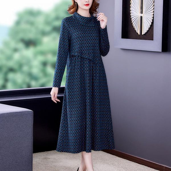 casual dresses 2021 printing fashion autumn and winter retro long-sleeved slim dress female -4xl elegant party vestidos, Black;gray
casual dresses 2021 printing fashion autumn and winter retro long-sleeved slim dress female -4xl elegant party vestidos, Black;gray