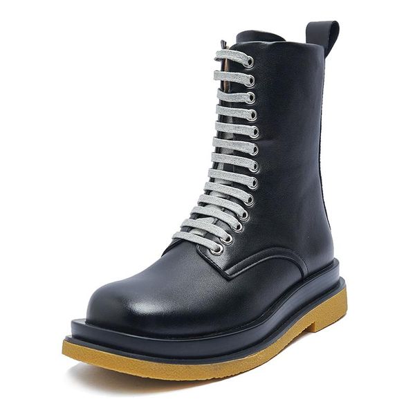 boots mid-tube designer women's flat heel leather breathable zipper fashion ins style 2021, Black
boots mid-tube designer women's flat heel leather breathable zipper fashion ins style 2021, Black