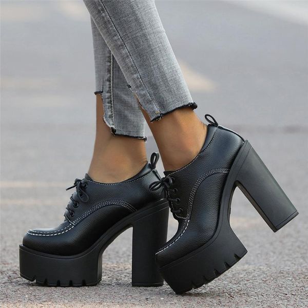dress shoes lapolaka female pump heels square heel lace-up platform spring autumn woman mature casual offices dressing ladies, Black
dress shoes lapolaka female pump heels square heel lace-up platform spring autumn woman mature casual offices dressing ladies, Black
