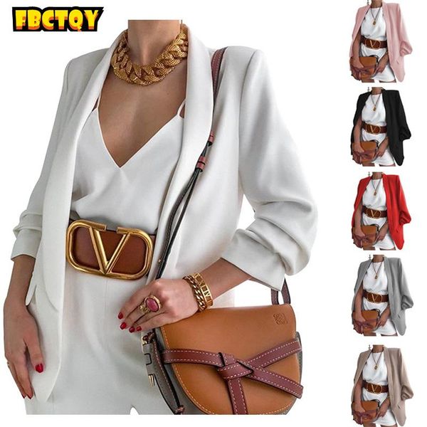 women's jackets office cardigan solid color suit autumn jacket 2021 casual pocket coat, Black;brown
women's jackets office cardigan solid color suit autumn jacket 2021 casual pocket coat, Black;brown