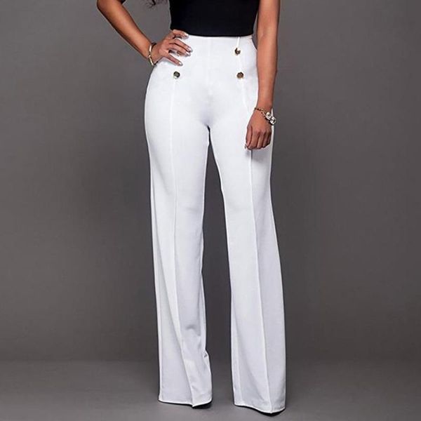 women's pants & capris casual high waist loose wide leg female suits trousers double-breasted button up hip, Black;white
women's pants & capris casual high waist loose wide leg female suits trousers double-breasted button up hip, Black;white