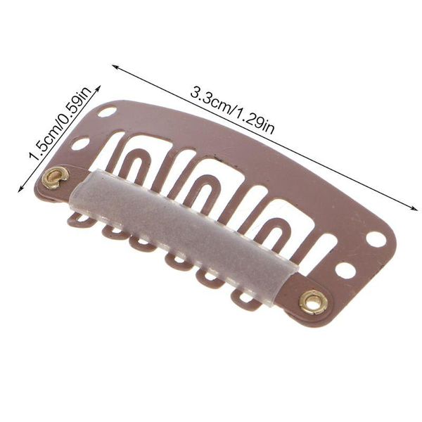 hair clips 32mm 10 pcs middle u brown snap clip for wig extension
hair clips 32mm 10 pcs middle u brown snap clip for wig extension