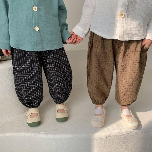 children loose cotton pants spring baby casual slacks korean boys and girls bloomers radish plaid for fashion trousers, Blue
children loose cotton pants spring baby casual slacks korean boys and girls bloomers radish plaid for fashion trousers, Blue