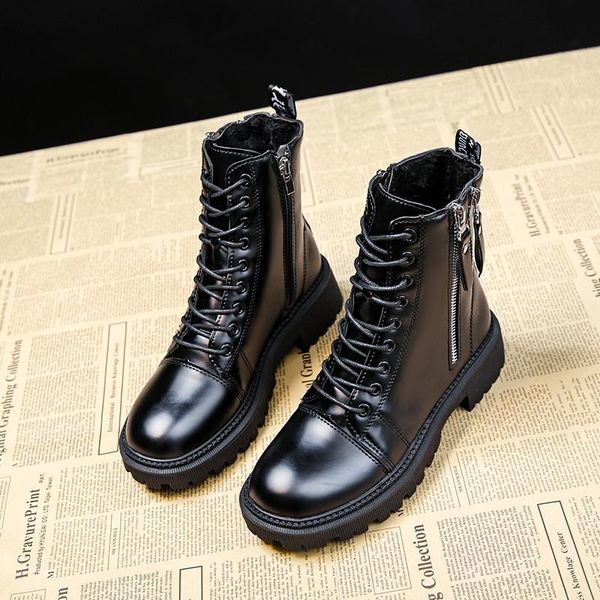 boots 2021 women's pu fashion winter increase double zipper style girl women shoes, Black
boots 2021 women's pu fashion winter increase double zipper style girl women shoes, Black
