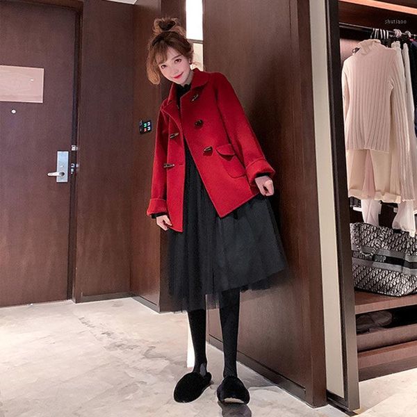 women's wool & blends 2021 casual women loose pocket woolen coat fashion ladies autumn winter long sleeve warm female solid lapel outwe, Black
women's wool & blends 2021 casual women loose pocket woolen coat fashion ladies autumn winter long sleeve warm female solid lapel outwe, Black