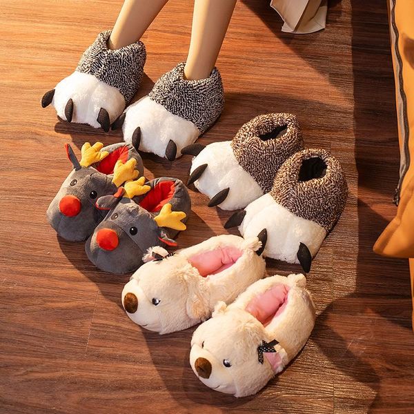 christmas cute elk powder bear claw bag heel home shoes cotton slippers computer thick warm foot cover, Black
christmas cute elk powder bear claw bag heel home shoes cotton slippers computer thick warm foot cover, Black
