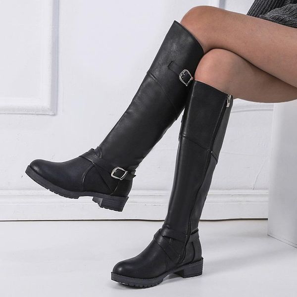 boots women pu leather knee high platform chunky heels ladies shoes autumn winter buckle strap zipper female riding long, Black
boots women pu leather knee high platform chunky heels ladies shoes autumn winter buckle strap zipper female riding long, Black