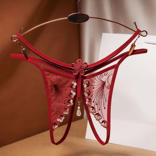 women's panties briefs open slit g-string pearl massage women underwear sequin embroidery transparent mesh low waist t pants, Black;pink
women's panties briefs open slit g-string pearl massage women underwear sequin embroidery transparent mesh low waist t pants, Black;pink