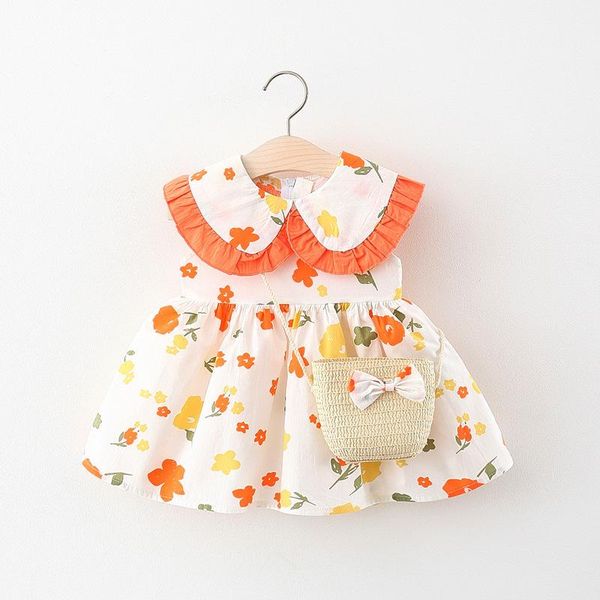 summer baby girls sleeveless lapel collar cute sundress princess children kids pleated dress + bow bag vestidos girl's dresses, Red;yellow
summer baby girls sleeveless lapel collar cute sundress princess children kids pleated dress + bow bag vestidos girl's dresses, Red;yellow